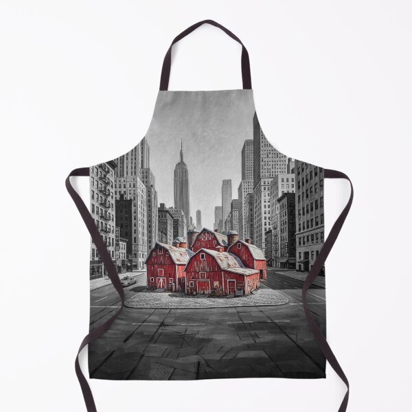 Artikelvorschau, Red Barns Middle Of NYC Realism Art entworfen und verkauft von Home Decor Art.