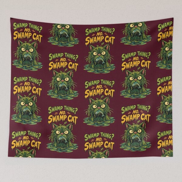 Item preview, Swamp Monster Cat Funny Creature Feature Halloween designed and sold by Glitchart66.