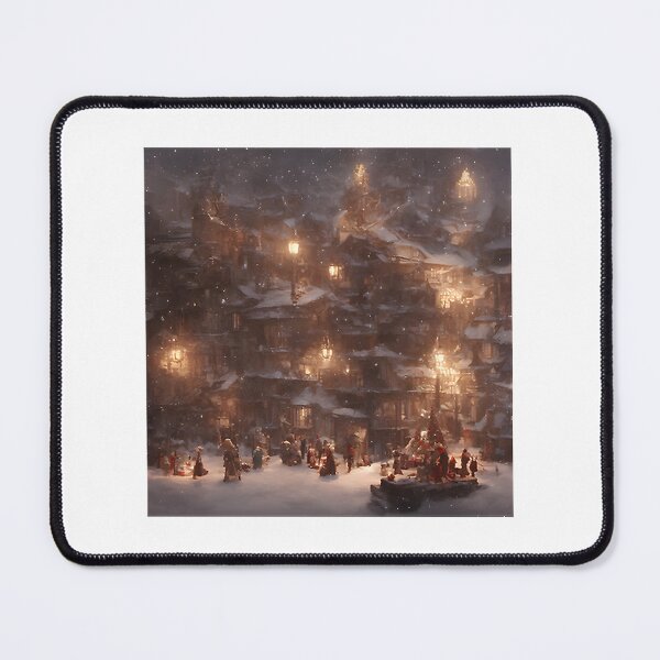 Item preview, Festive Christmas Scene Game Concept Art with Snow and Holiday Decorations designed and sold by G0MES.