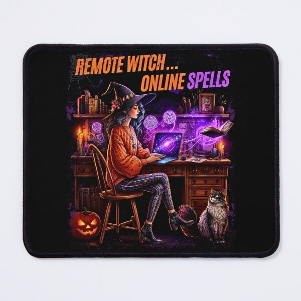 Item preview, Remote Witch Online Spells - Witchy Cat Work From Home Halloween designed and sold by ChicDesk.