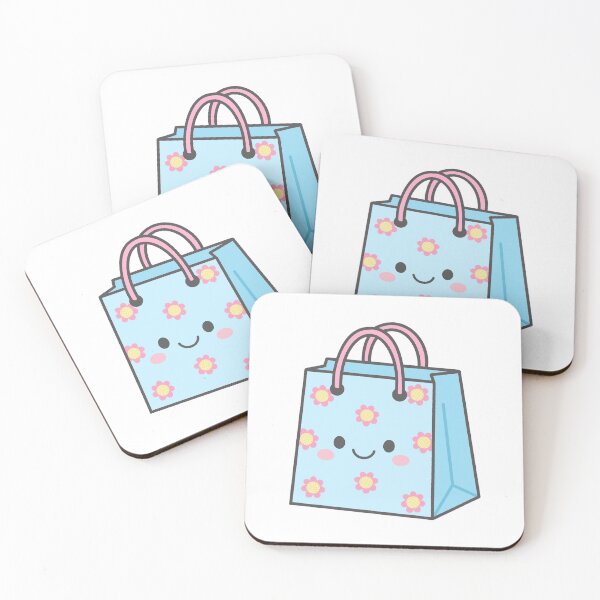 Item preview, Cute Smiling Shopping Bag Character with Floral Pattern designed and sold by nuchz.
