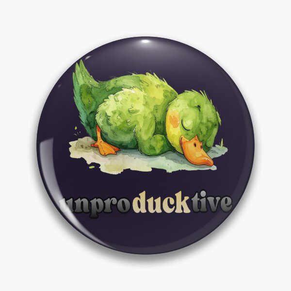 Item preview, Duck mode: Unproductive, sleeping green duck designed and sold by LiskoDesign.