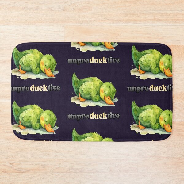 Item preview, Duck mode: Unproductive, sleeping green duck designed and sold by LiskoDesign.