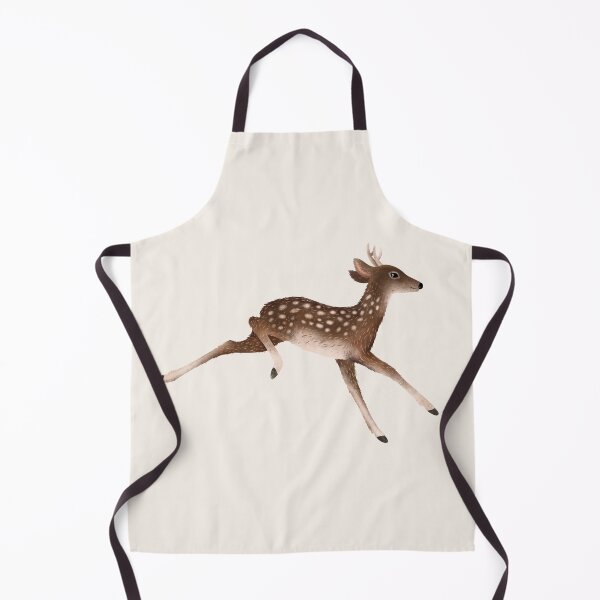 Item preview, Running spotted deer in dynamic mid-air leap designed and sold by Grin Katalina Floral Patterns & Cozy Art.