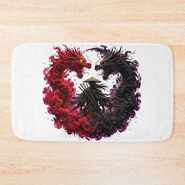 Item preview, Ronin Yin Yang Dragon Clashing Art designed and sold by  One City Two Children Studio.