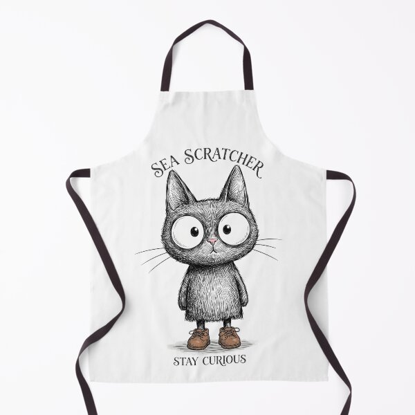 Artikelvorschau, Sea Scratcher „Stay Curious“-Katzen-T-Shirt entworfen und verkauft von HexOne.