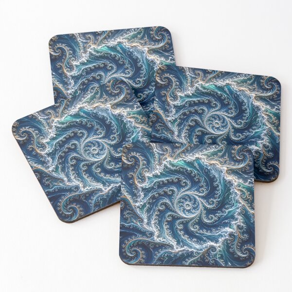 Item preview, Swirling Blue Ocean Vortex Fractal designed and sold by Sybille-Yates.