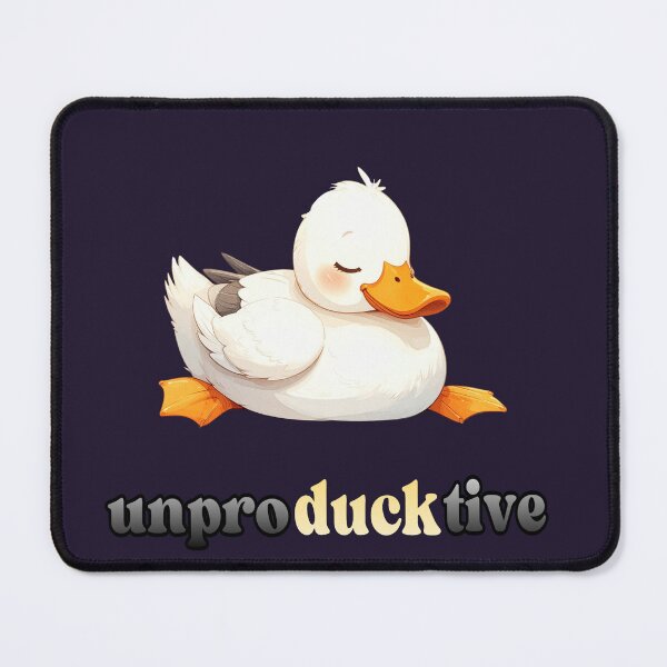 Item preview, Duck mode: Unproductive, sleeping white duck designed and sold by LiskoDesign.