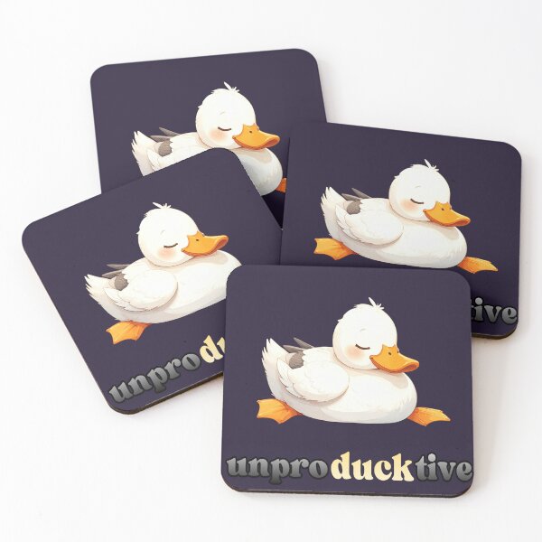 Item preview, Duck mode: Unproductive, sleeping white duck designed and sold by LiskoDesign.