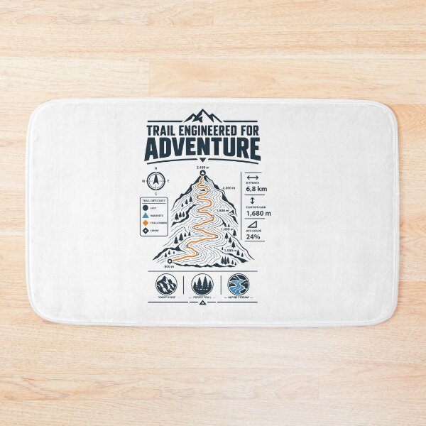 Item preview, Trail Engineered for Adventure Hiking Mountain Elevation Route Outdoor T-Shirt designed and sold by Design-Pro-21.