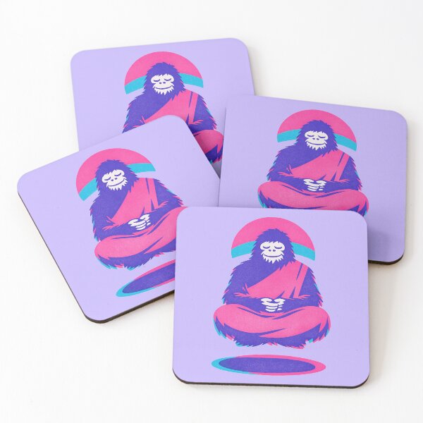 Item preview, Vaporwave Bigfoot Meditation Retro Synthwave designed and sold by KungPowUnicorn.