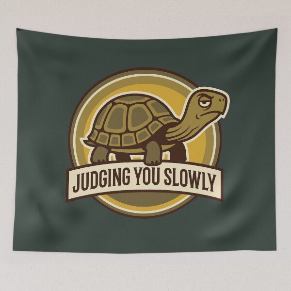 Item preview, Judging You Slowly Tortoise Badge designed and sold by Rariks.
