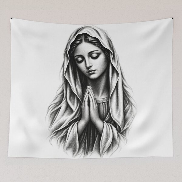 Item preview, Praying Virgin Mary – Christian Marian motif designed and sold by Legacy Apparel Co..