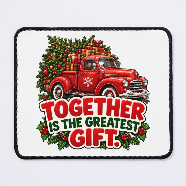 Item preview, Together Is the Greatest Gift – Vintage Christmas Truck Family Design designed and sold by SVALANART.