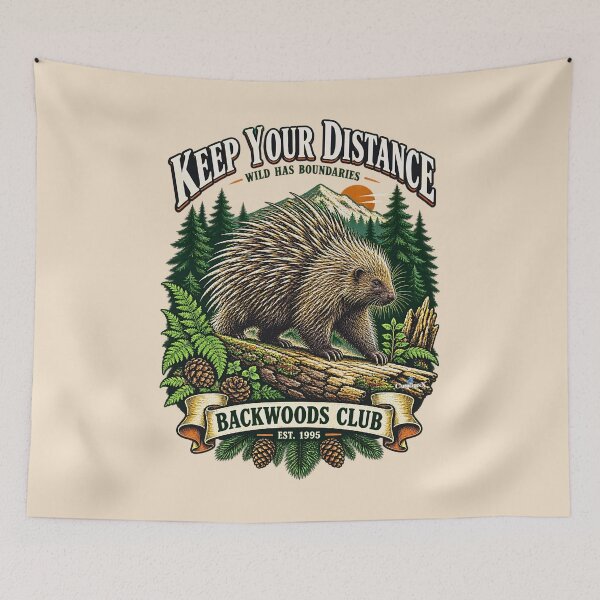 Item preview, Keep Your Distance Porcupine designed and sold by EvergreenPark - Tee Studio.