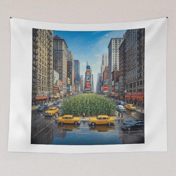 Aperçu de l'œuvre Corn Field Middle NYC Times Square Realism Art créée et vendue par Home Decor Art.