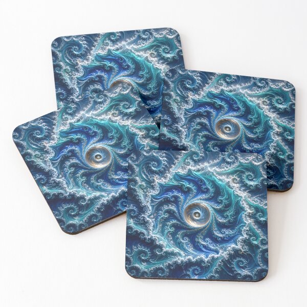 Item preview, Swirling Blue Ocean Vortex Fractal designed and sold by Sybille-Yates.