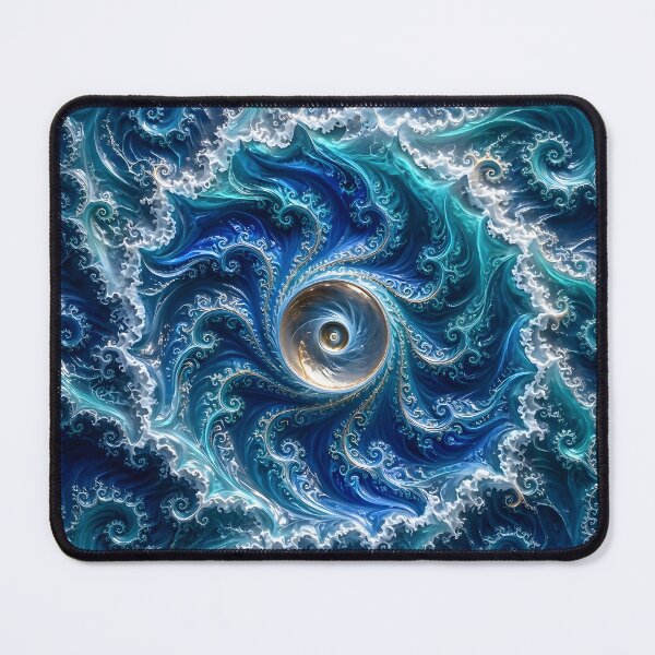Item preview, Swirling Blue Ocean Vortex Fractal designed and sold by Sybille-Yates.