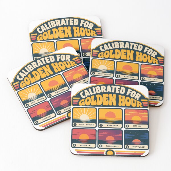 Item preview, Calibrated for Golden Hour Retro Sunset Photography Lighting T-Shirt designed and sold by Design-Pro-21.