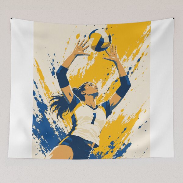 Item preview, Volleyball Setter Art Print, Female Volleyball Player Print, Volleyball Decor, Girls Sports Art, Dynamic Athlete Print, Setter Gift designed and sold by Studio pod Burom.