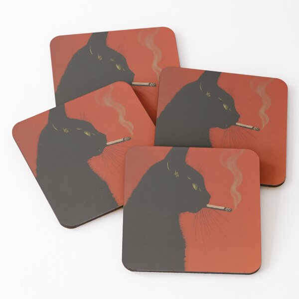 Item preview, Edgy Black Cat Smoking a Cigarette Vintage Style designed and sold by artswag.