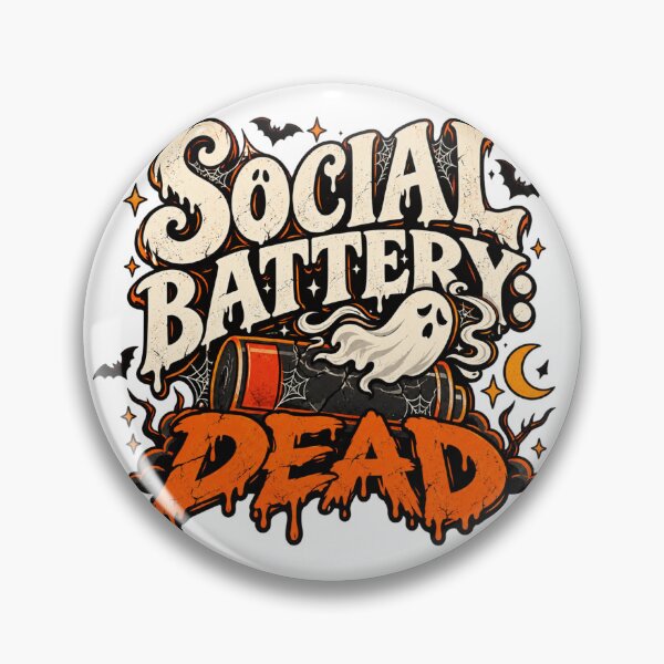 Item preview, Social Battery Dead Funny Halloween Ghost designed and sold by Lee-collections.