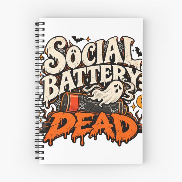 Item preview, Social Battery Dead Funny Halloween Ghost designed and sold by Lee-collections.