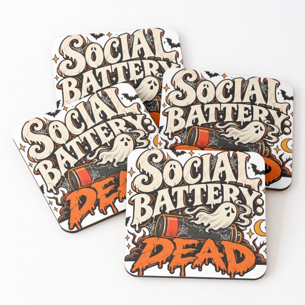 Item preview, Social Battery Dead Funny Halloween Ghost designed and sold by Lee-collections.