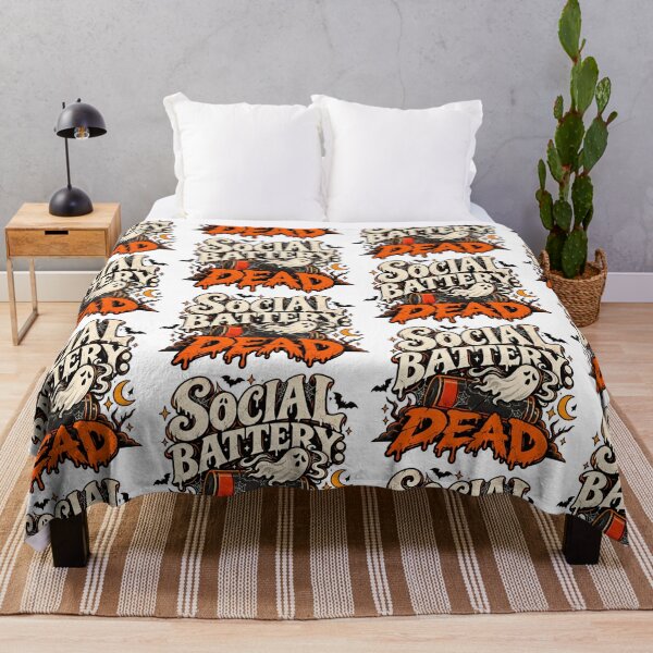 Item preview, Social Battery Dead Funny Halloween Ghost designed and sold by Lee-collections.