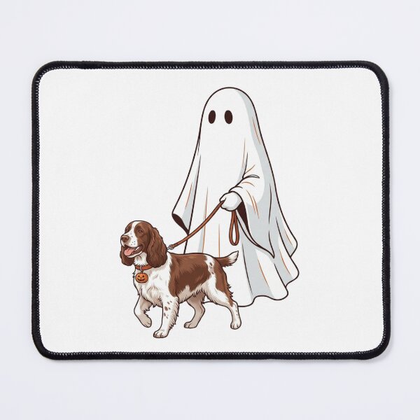 Item preview, Spooky Ghost Walking English Springer Spaniel Halloween Dog Lover Art designed and sold by raedattia.