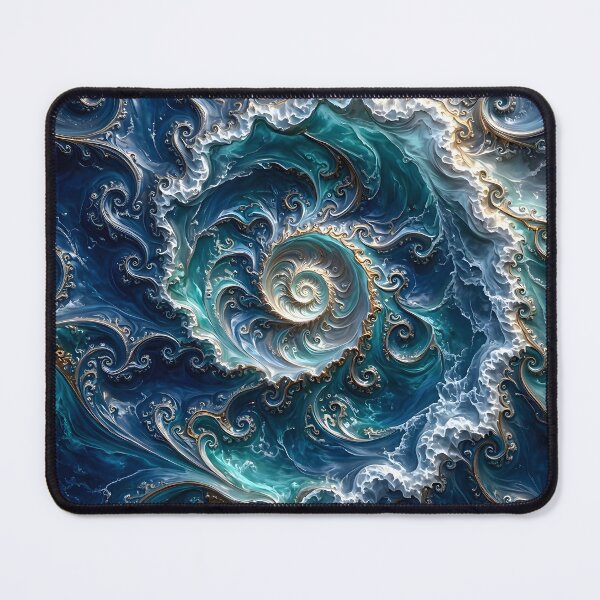 Item preview, Swirling Blue Ocean Vortex Fractal designed and sold by Sybille-Yates.