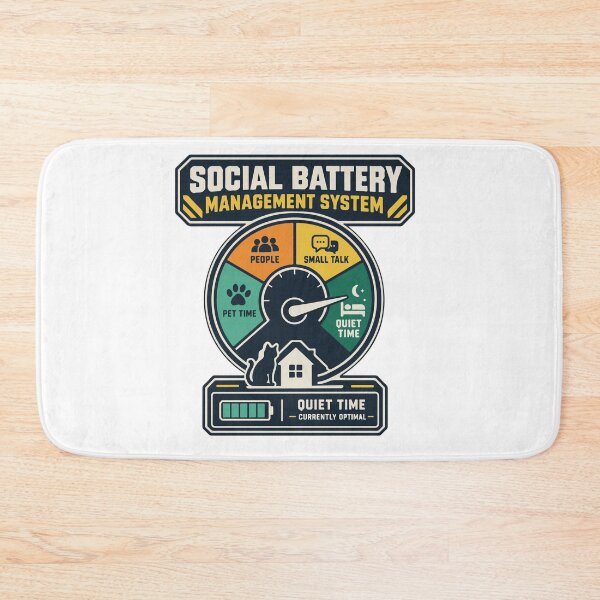 Item preview, Social Battery Management System Funny Introvert Quiet Time Gauge T-Shirt designed and sold by Design-Pro-21.