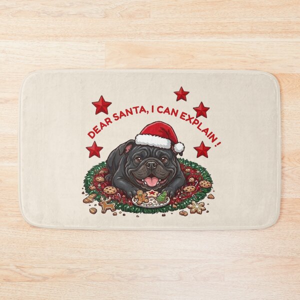 Item preview, Dear Santa I Can Explain - Black Pug  designed and sold by The-NOKU-Co.