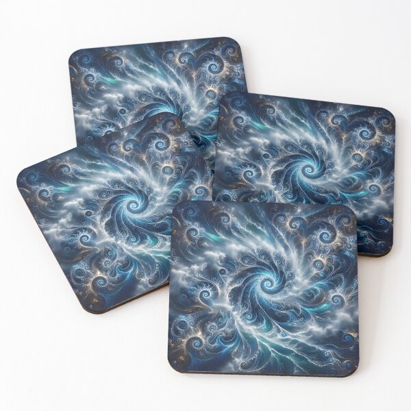 Item preview, Swirling Blue Ocean Vortex Fractal designed and sold by Sybille-Yates.