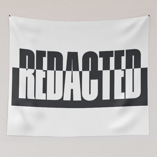 Item preview, REDACTED Bold Censored Typography by ANAMANA designed and sold by WoundedCoffin.