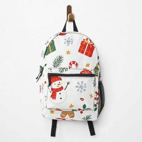 Item preview, Christmas seamless pattern with snowmen, gingerbread men and gifts designed and sold by DoveArtDesigns.