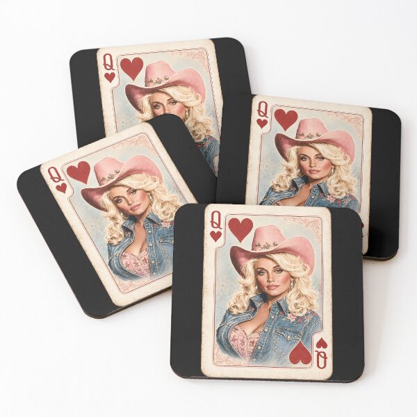 Item preview, Dolly-Parton Queen Of Hearts Vintage Playing Card designed and sold by AuraThreadzz.