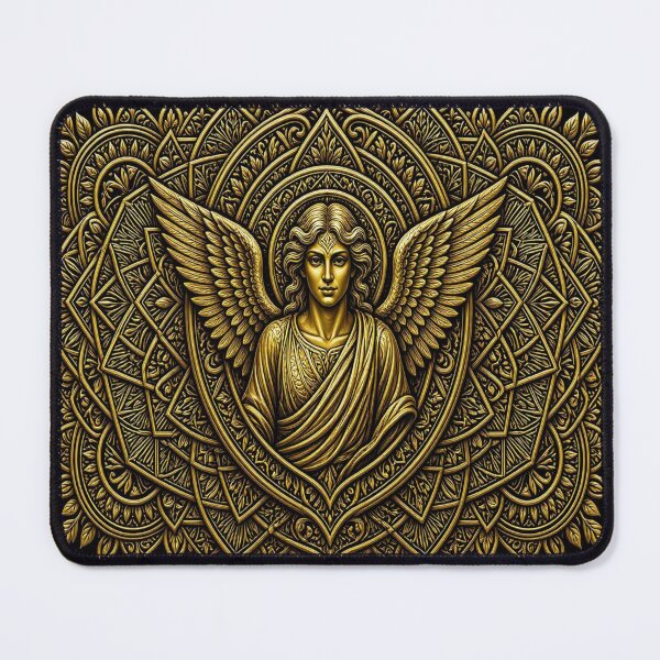 Item preview, Majestic Golden Guardian Angel Elegant Baroque Divine Gold Art designed and sold by Breezes-of-Ida.