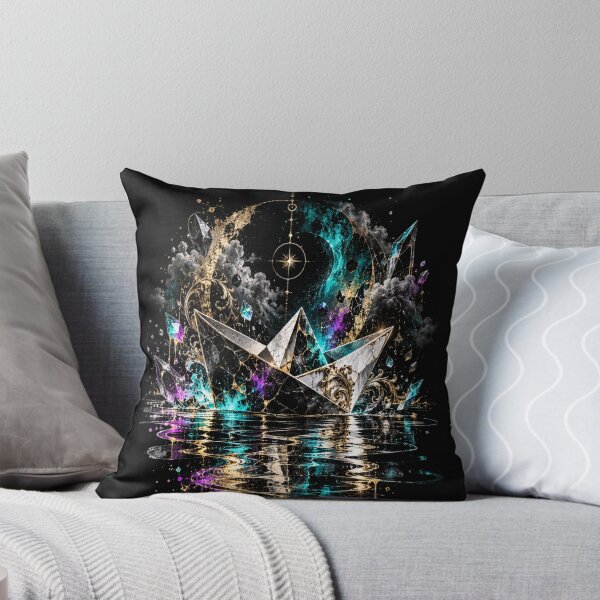 Item preview, Celestial Paper Boats - Surreal Cosmic Voyage designed and sold by Personiq Kaleido.