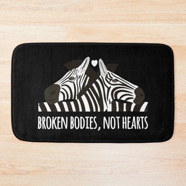 Item preview, Chronic Illness Awareness Zebra Broken Bodies Not Hearts designed and sold by Jesabee Designs.