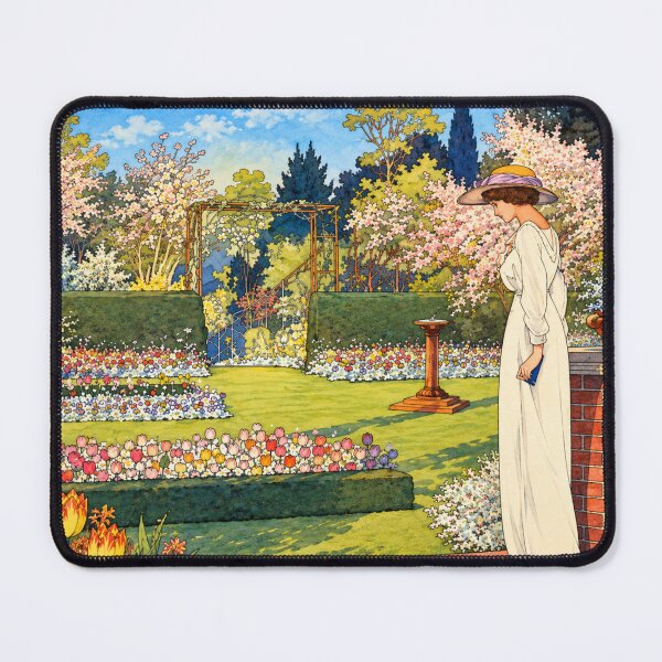 Artikelvorschau, Vintage-Gartenwandbild, Illustration unseres sentimentalen Gartens, Charles Robinson Jugendstil-Druck entworfen und verkauft von RickE.