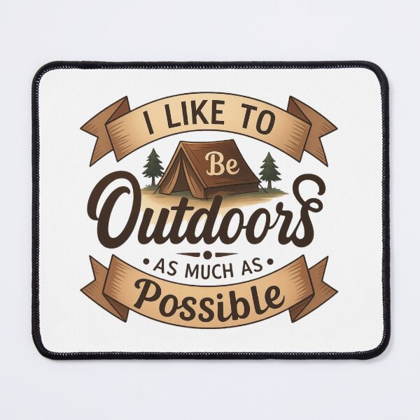 Item preview, Vintage Outdoors Lifestyle Emblem with Tent and Quotes designed and sold by GabeMountainArt.