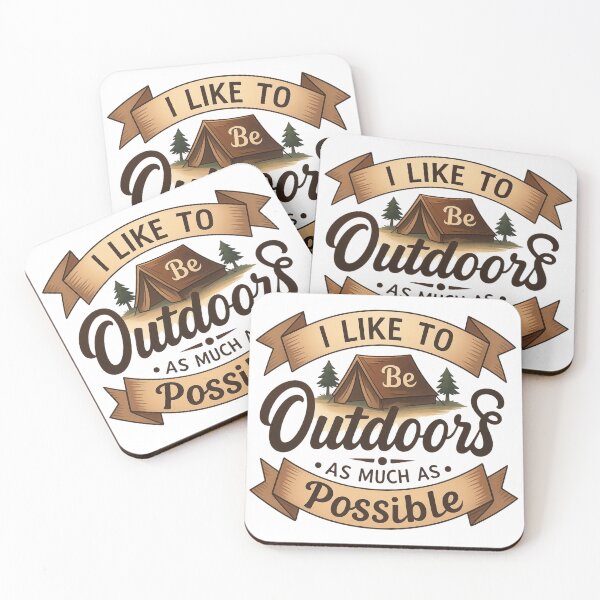 Item preview, Vintage Outdoors Lifestyle Emblem with Tent and Quotes designed and sold by GabeMountainArt.