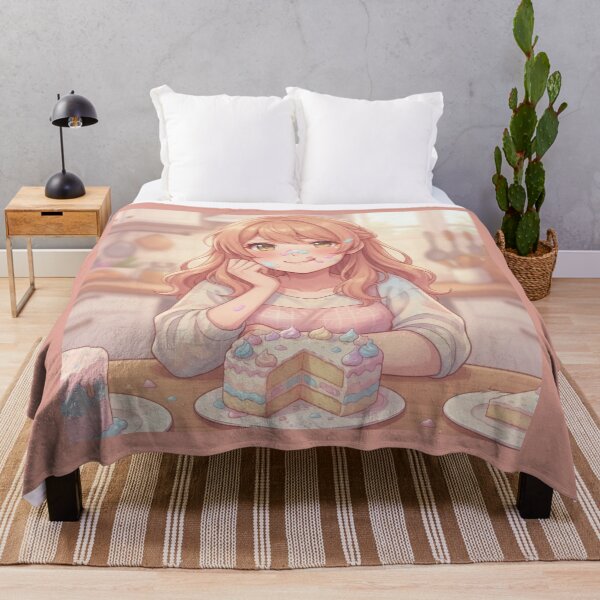 Item preview, Cute Girl Baking A Sweet Pastel Cake designed and sold by Azurart2.