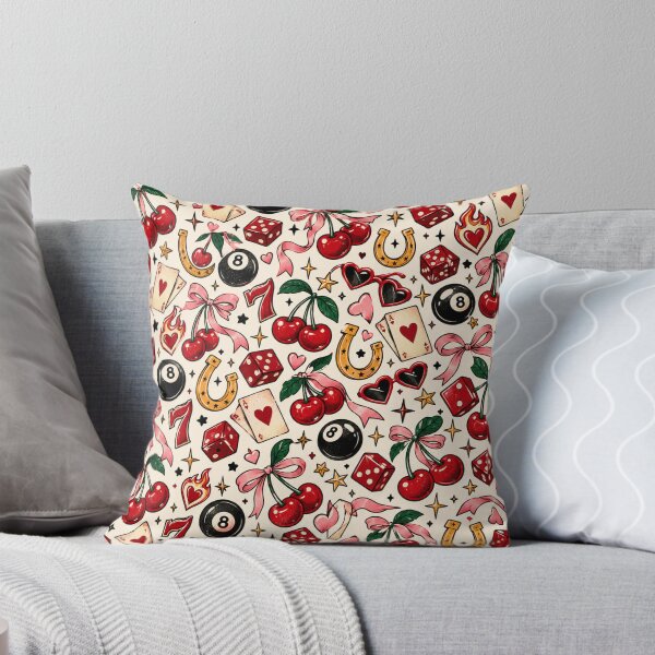 Item preview, Lucky Girl Retro Casino Cherry Pattern designed and sold by Lee-collections.