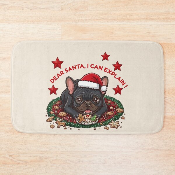 Item preview, Dear Santa I Can Explain - Black French Bulldog designed and sold by The-NOKU-Co.