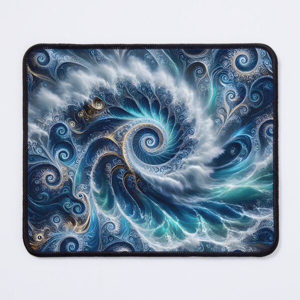 Item preview, Swirling Blue Ocean Vortex Fractal designed and sold by Sybille-Yates.