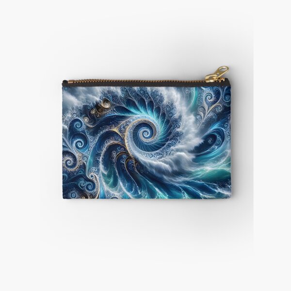 Aperçu de l'œuvre Fractale de vortex océanique bleu tourbillonnant créée et vendue par Sybille-Yates.