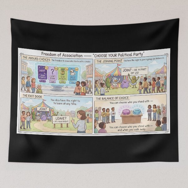 Item preview, Freedom of Association – Choose your political party designed and sold by Mianku | Für das Leben.
