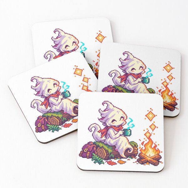 Item preview, Campfire Checkpoint Cozy Pixel Ghost Adventurer designed and sold by momololo.